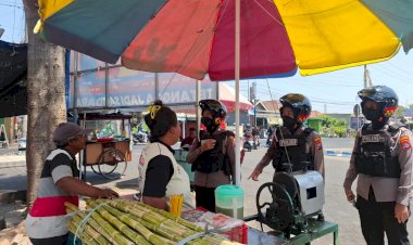 Polwan-Jenggala-Presisi-Patroli-Roda-Dua,-Sasar-Permukiman,-Pasar-dan-Sekolah