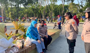 Polwan-Polresta-Sidoarjo-Patroli-dan-Amankan-Car-Free-Day-di-Kawasan-Alun-Alun