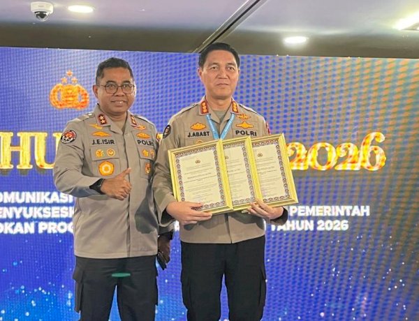 Bidhumas Polda Jatim Raih 3 Penghargaan Nasional di Rakernis Humas Polri 2026