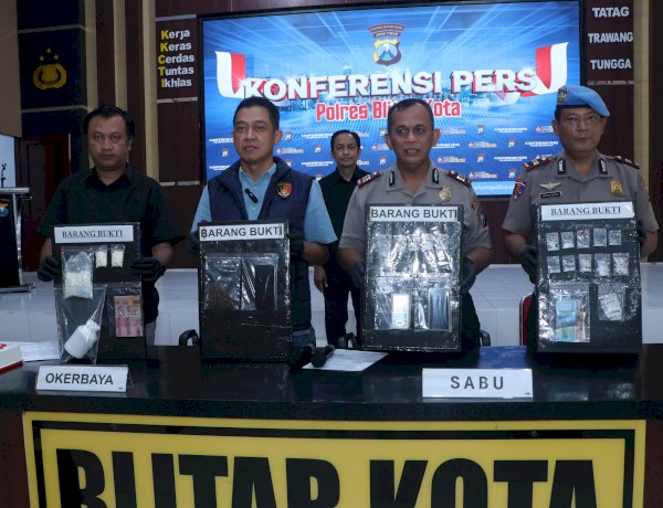 Polres Blitar Kota Ungkap Kasus Narkoba 14 Tersangka Diamankan