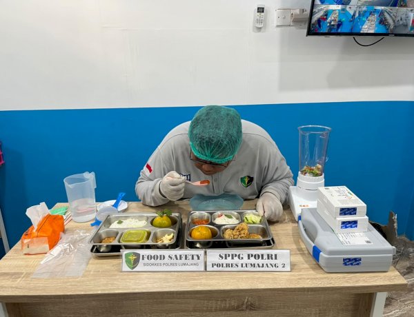 Polres Lumajang Pastikan Keamanan MBG Lewat Uji Lab Ketat di Dua Titik SPPG