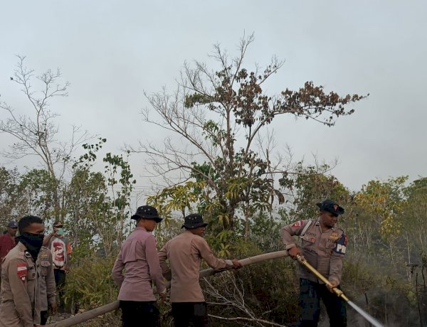 Penanganan Karhutla Hari Keenam, Brimob Kembali Turun Di Biak
