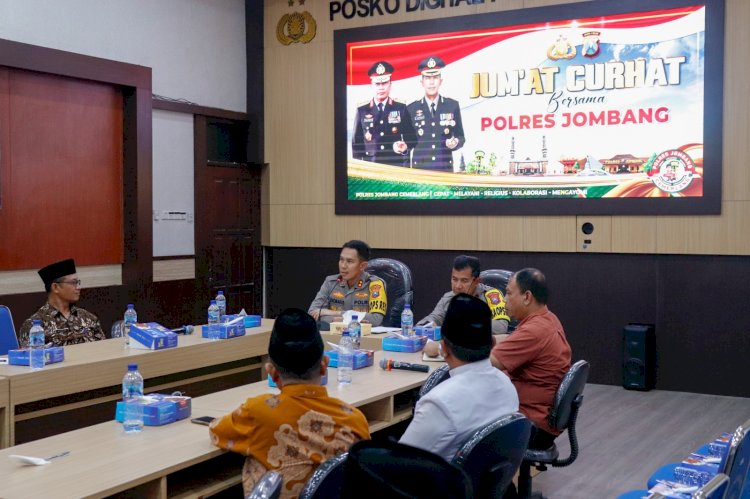 Jumat Curhat Polres Jombang bersama Pengurus DMI Bahas Penguatan 3 Pilar Untuk Kamtibmas