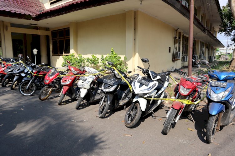 Polisi Berhasil Amankan Belasan Motor di Bangkalan Diduga Hasil Curanmor