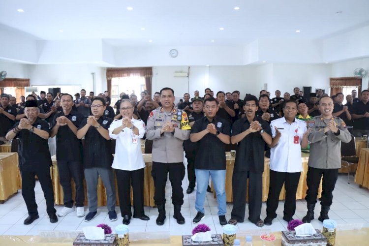 Cangkrukan Kamtibmas Kapolres Bojonegoro Ajak Perguruan Silat Ciptakan Pemilu Damai dan Aman