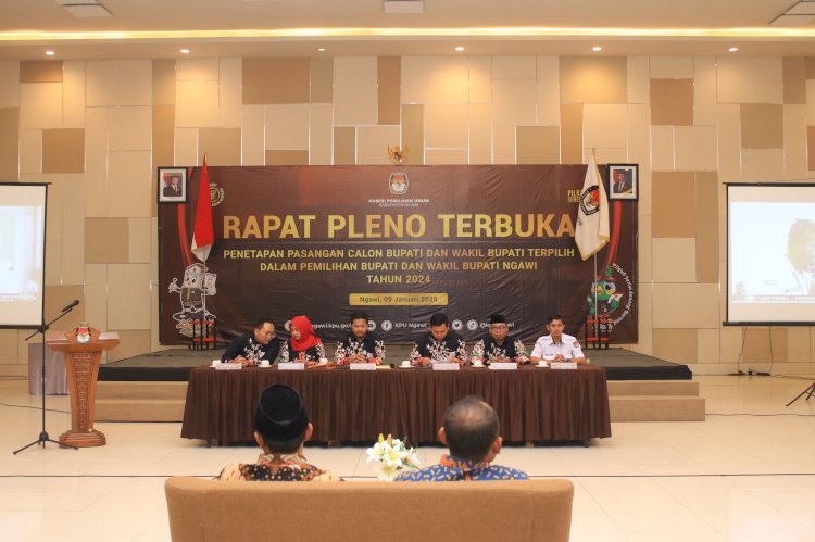 Polisi Siagakan Puluhan Personel, Pleno Penetapan Pemenang Pilkada 2024 di Ngawi Kondusif