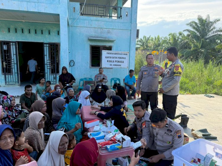 Polri Hadir Menyentuh dari Pintu ke Pintu Layanan Kesehatan dan Home Visit Ringankan Derita Warga Terdampak Banjir Aceh Tamiang